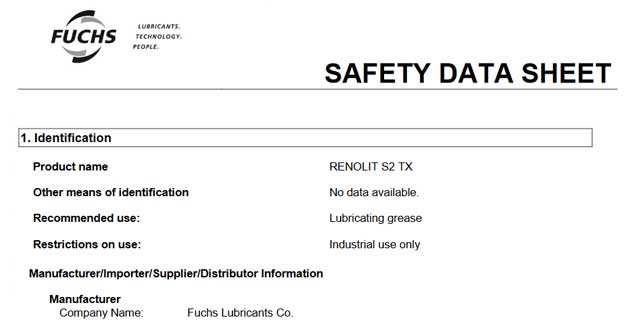 MSDS Sheet