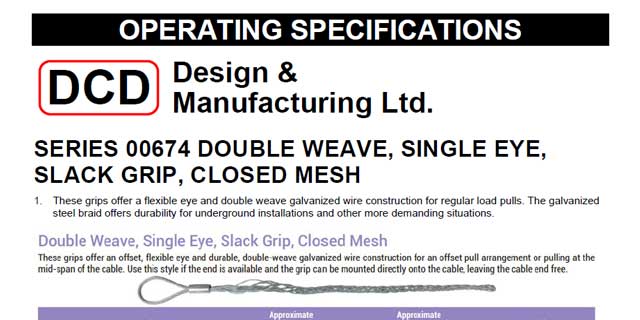Operating Specifications